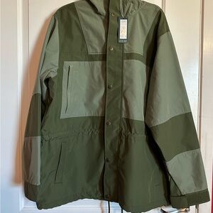 Alpine Design Two-Tone Green Jacket - Water Repellent, Wind Resistant